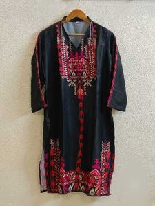 Black Embroidered Kurta