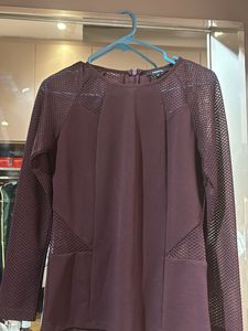 Maroon Fitted Top
