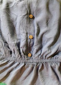 Peplum Top with Button Detail