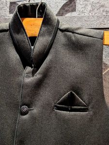 Sleek Black Nehru Jacket