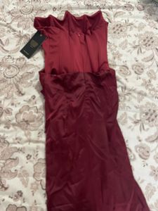 Burgundy Corset Dress