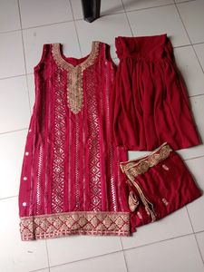 Suit -shirt+Sharara+Dupatta