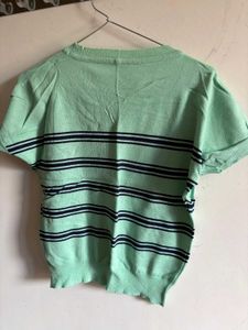 Striped Mint Green Top