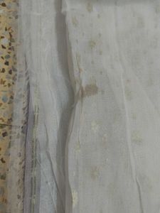 Elegant White Saree with Gold Motifs