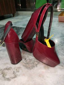 Fixed price ❗ jm look Chic Burgundy Platform Heel