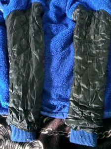 Blue Winter Jacket with Hood