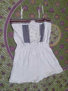 White Ruffle Strappy jumpsuit