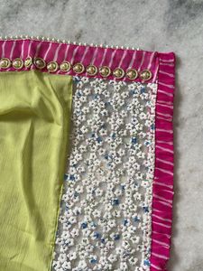 Green Lehenga&amp; designer Dupatta