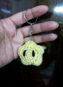 Crocheted Star Keychain
