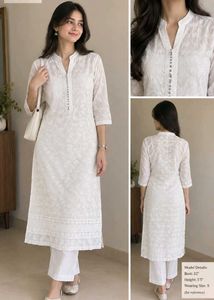 Elegant White Chikankari Kurta