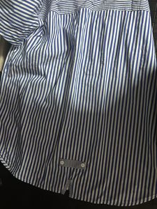 Classic Blue &amp; White Striped Button-Up Shirt