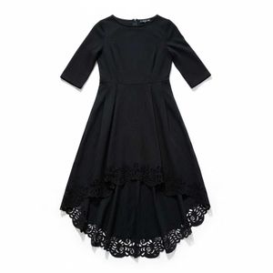 Elegant Black High-Low Dress