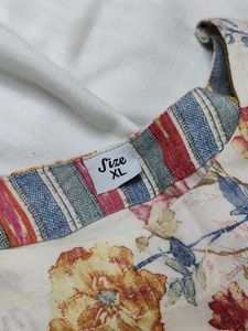 Women Floral Printed Linen Suit Set