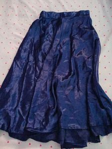 Flowy Navy Blue Ethnic Skirt