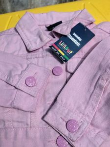 Pink Denim Short Jacket