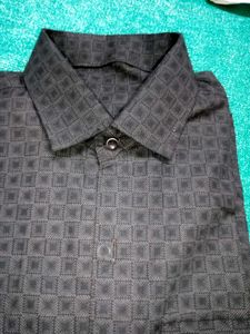 brand New 🆕 👌 Stylish Men's Black Textured Shirt