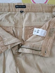 women's cream colour cotton pant