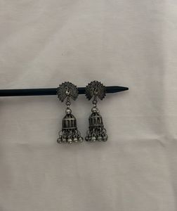 Peacock Jhumka Earrings