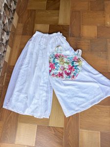 Chic Floral Crop Top &amp; Skirt Set