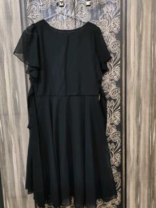 black flared dress