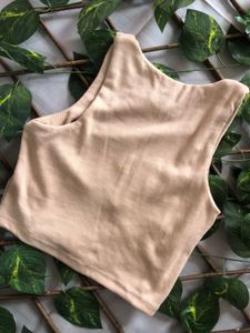 Ribbed One Shoulder Crop Top