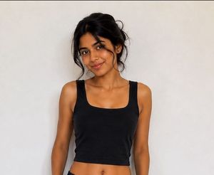 Black Cropped Tank Top