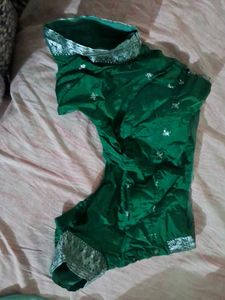 Beautiful Emerald Green pure silk Blouse
