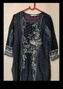 BIBA TO Stylish Black Printed Kurta for Women