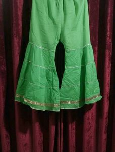 Beautiful green gotapatti sharara set!✨️