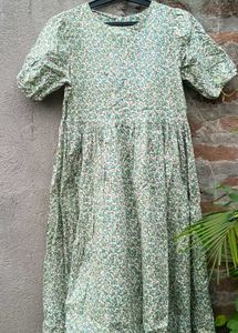 Cute Floral Print Midi Dress