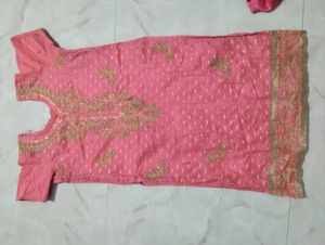 Elegant Pink Kurta Set with Salwar