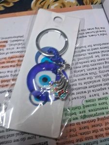Evil Eye Peacock Keychain