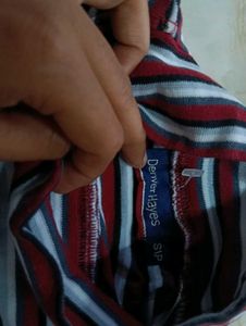 Striped Turtleneck Top