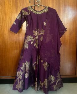 Elegant Purple Petal Gown