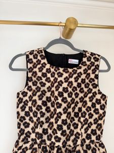 Red Valentino Leopard Print Sleeveless Dress