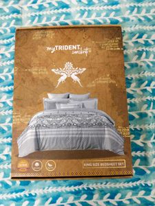 Trident Premium Cotton King Size Bedsheet Set