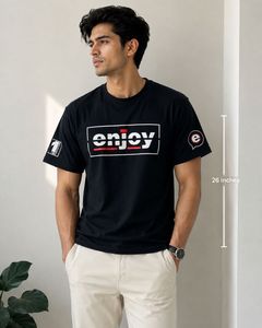 Imported Unisex Black Graphic T-Shirt