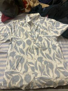 Retro Floral Print Short Sleeve Shirt