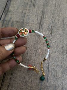 Pearl Bracelet with Evil Eye Charm