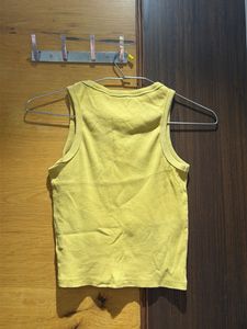 Yellow Cropped Tank Top