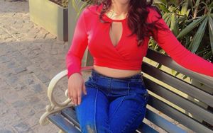 Chic Red Wrap Crop Top