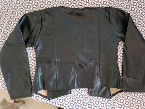 Unique Black Faux Leather Jacket