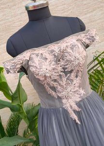 Elegant Off-Shoulder Lace Gown