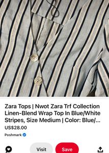 Vintage Zara Wrap Around Tops Ladies