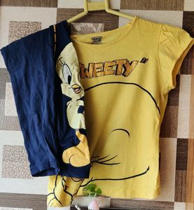 Looney Tunes Nightsuit 2 Piece Girls(7-8 Years)