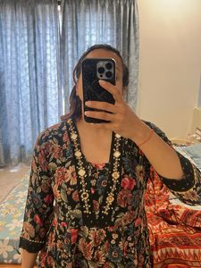 Floral Print Ethnic Gown
