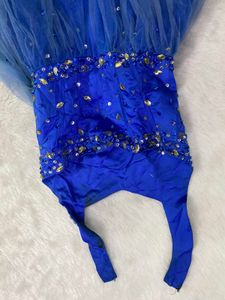 Stunning Royal Blue Embellished Ball Gown