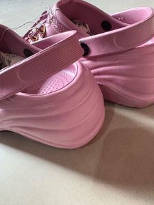 women girl Pink Embellished Clogs