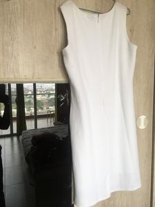 brand new white floral print knee length dress