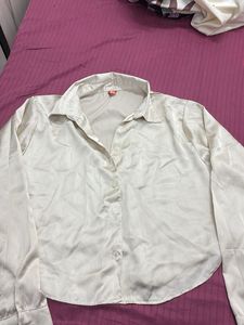 Satin Button-Up Shirt